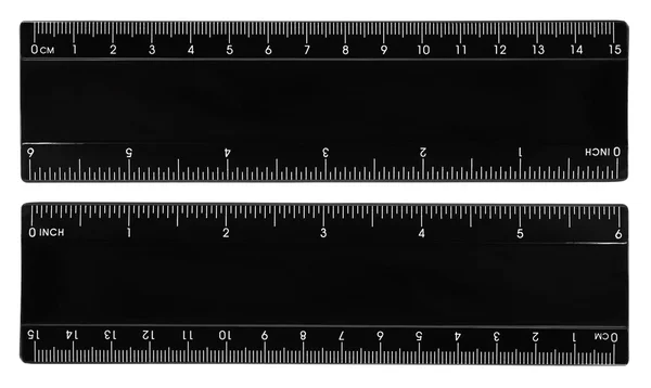 Simple black ruler — Stock Photo, Image