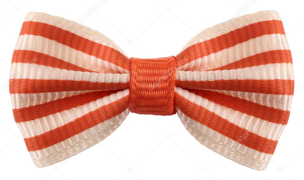 Red white striped bow tie