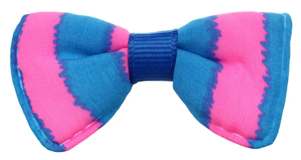 Corbata de lazo rayada rosa rayas azules —  Fotos de Stock
