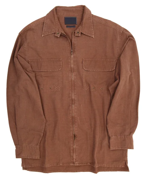 Camisa de algodón marrón del hombre — Foto de Stock