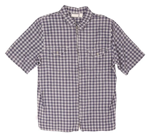 Man's katoen plaid shirt — Stockfoto