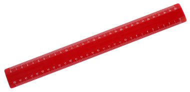 Kırmızı plastik cetvel