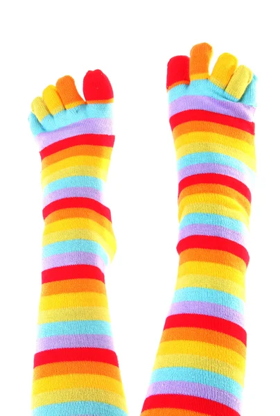 Jambes Chaussettes Colorées — Photo