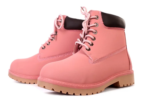 Pink working boots — Stock Photo, Image