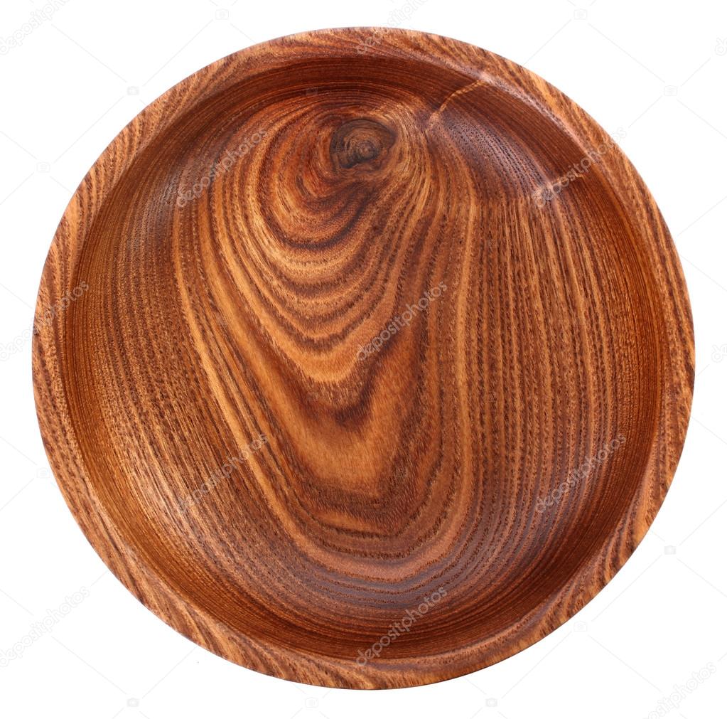Handmade wooden bowl with wood rings