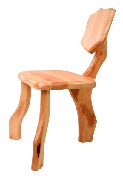 Cadeira de madeira com três pernas — Fotografia de Stock