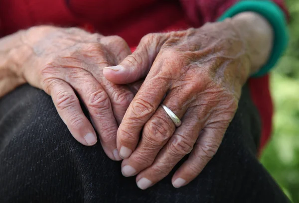 Old woman's hands — Stock Photo, Image