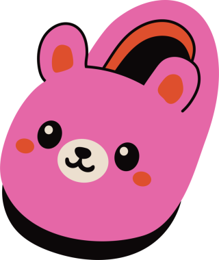 Kawaii Pembe Ayı Terliği