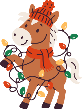 Holiday Lights 'a sarılı Şirin Noel Atı