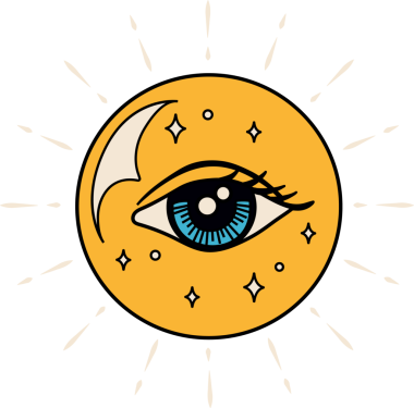 Göksel göz ve yıldız tasarımı ile güneş