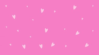 Kalpli ve alfa kanallı pembe arkaplan animasyonu