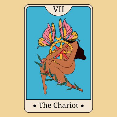 The Chariot Tarot Card Illustration Major Arcana 7