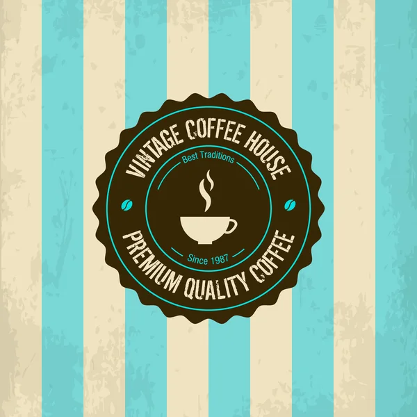 Vintage kaffe logotyp — Stock vektor
