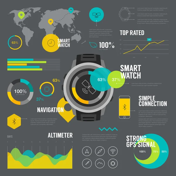 100,000 Infografis smart watch Vector Images Depositphotos