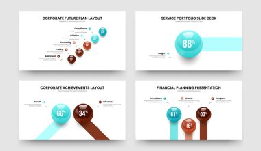 Finansal Gösteri Beş Bir İki Üç Seçenek Çizelgesi Kaydırma Düzeni Vektör Resimleri Paketi. Reklam Geliştirme 5123 Element Grafik Sunum Tasarımı.