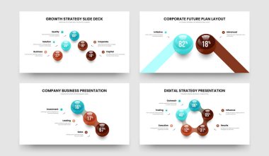Modern Brifing 523 Seçenek Grafik Tasarım Paketi. Danışmanlık Beş İki Üç Element Diyagramı Sunum Şablonu Vektör Resimleme Koleksiyonu.