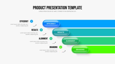 Danışma Raporu Slayt Gösterisi Tasarım Vektörü İllüstrasyonu. İş Performansı 4 Element Diyagram Şablonu. Yatırımcı Brifingi Dört Seçenek Bilgisel Sunum Düzeni.