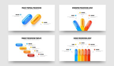 Görsel Giriş İki Üç Dört Beş Adım Bilgi Slayt Gösterisi Vektör Çizim Koleksiyonu. Profesyonel Büyüme 2345 Seçenek Diyagramı Çerçeve Tasarımı Ayarları.