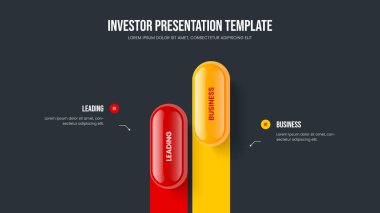Ürün Önerisi 2 Adım Infographic Slayt Gösterisi Düzeni. Kurumsal Giriş Şablonu Vektör İllüstrasyonu. Servis Brifingi İki Seçenek Diyagramı Sunum Tasarımı.