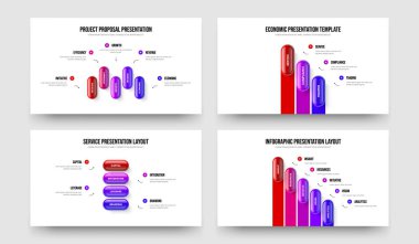 Proje Stratejisi 534 Seçenek Bilgi Kaydırma Düzeni Paketi. Yatırımcı Tanıtımı Beş Üç Element Diyagramı Sunum Tasarım Vektörü İllüstrasyon Koleksiyonu.