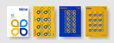 Soyut Flyer Tasarımı. Geometrik Sancak Şablonu. İzole edilmiş arka plan düzeni. Kitap kapağı. Rapor verin. İş sunumu. Broşür. Poster. Katalog. Marka Kimliği. Reklamcılık. Broşür. Broşür