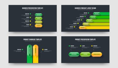 Şirket Raporu 4523 Element Bilgi Sunum Düzeni Koleksiyonu. Görsel Profil Dört Beş İki Üç Seçenek Slayt Gösterisi Slayt Tasarım Vektörü Çizim Paketi.