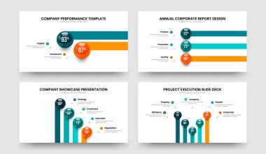 Minimalist Plan 2345 Element Çerçeve Düzeni Paketi. Yatırımcı Genel Görünümü İki Üç Dört Beş Seçenek Slayt Tasarım Vektörü Çizimi.