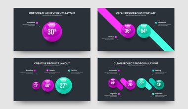 Finansal İçgörü 1234 Element Grafik Kaydırma Şablonu Ayarlandı. Görsel Teklif 1-2-3-4 Seçenek Bilgilendirme Çerçeve Düzeni Vektör İllüstrasyon Koleksiyonu.