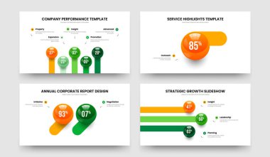Kurumsal Rapor 5123 Seçenek Çerçeve Düzenleme Koleksiyonu. Yatırımcı Planlama Beş Bir İki Üç Adım Slayt Gösterisi Tasarım Vektörü Çizim Paketi.