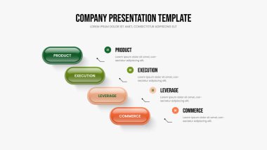 Dijital Giriş Dört Eleman Diyagramı Şablonu. Ürün Çözümü Kaydırak Düzeni Vektör İllüstrasyonu. Servis Hava Durumu 4 Adım Bilgisel Slayt Gösterisi Tasarımı.