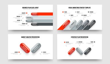 Görsel Görselleştirme Dört Beş İki Üç Seçenek Bilgi Kaydırağı Tasarım Vektör Resimleri Koleksiyonu. Servis Tanıtımı 4523 Element Diyagramı Slayt Gösterisi Düzeni Paketi.