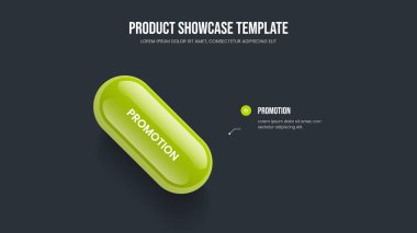 Enterprise Visualization Frame Design Vector Illustration. Company Report 1 Option Diagram Slideshow Layout. Service Innovation One Step Infographic Presentation Template.