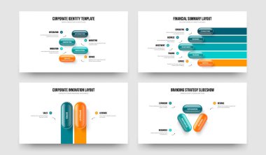 Project Introduction Four Five Two Three Step Infographic Frame Design Vector Illustration Bundle. Consulting Forecast 4 5 2 3 Option Diagram Slideshow Template Collection.