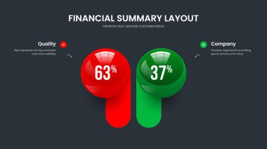 Corporate Planning Frame Layout Vector Illustration. Elegant Introduction 2 Step Infographic Presentation Design. Project Overview Two Option Chart Slideshow Template.