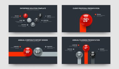 Satış Çözümü 5123 Adım Bilgi Kaydırma Şablonu Paketi. Danışma Brifingi Beş Bir İki Üç Seçenek Slayt Gösterisi Düzenleme Vektör Resimleri Koleksiyonu.