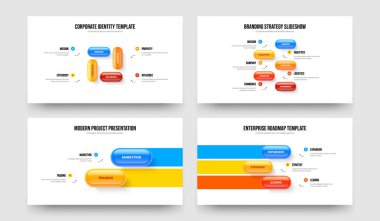 Modern Insight 4-5-2-3 Basamaklı Diyagram Slayt Gösterisi Vektör Çizim Koleksiyonu. Satış Geliştirme 4523 Seçenek Bilgisel Çerçeve Şablonu Paketi.