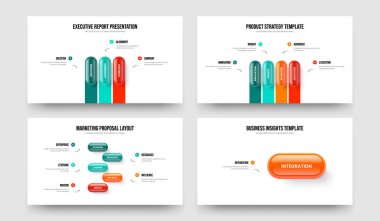 Satış Raporu Üç Dört Beş Bir Adım Diyagram Şablon Vektör Resimleri Koleksiyonu. Finansal Analiz 3451 Element Bilgi Çerçeve Düzeni Paketi.