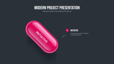 Reklam Şovu 1 Element Diyagramı Slayt Gösterisi Tasarımı. Projeyi Çalıştır Slayt Düzeni Vektör İllüstrasyonu. Yatırımcı Gözden Geçirme Bir Seçenek Bilgisel Sunum Şablonu.