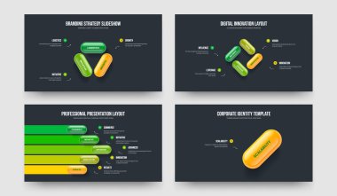 Finansal Profil Üç Dört Beş Bir Adım Bilgi Slayt Gösterisi Tasarım Vektörü İllüstrasyon Paketi. Görsel Analiz 3451 Seçenek Diyagramı Çerçeve Düzeni Ayarları.