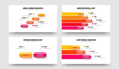 Dijital Analiz Dört Beş İki Üç Seçenek Slayt Gösterisi Tasarım Vektörü Resimleri Koleksiyonu. Pazarlama Görselleştirme 4523 Adım Bilgi Kaydırma Şablonu Ayarlandı.