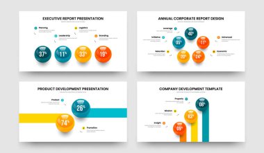Hizmet Planı 4523 Adım Bilgi Kaydırma Şablonu Koleksiyonu. Yaratıcı Portföy 4-5-2-3 Element Diyagramı Çerçeve Düzeni Vektör Çizimi.