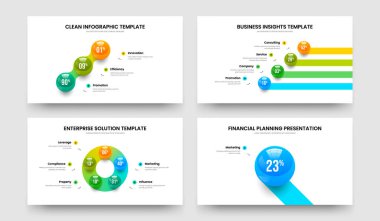 Zarif Genel Bakış 3415 Adım Grafik Tasarım Paketi. Finansal Kampanya Üç Dört Beş Bir Seçenek Bilgi Kaydırma Şablonu Vektör Resimleme Koleksiyonu.