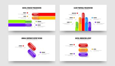 Reklam Analizi 4523 Seçenek Slayt Gösterisi Düzeni. Profesyonel Gelişim Dört Beş İki Üç Adım Çerçeve Tasarım Vektörü Çizim Paketi.