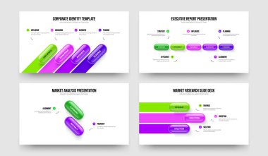 Yatırımcı Raporu Dört Beş İki Üç Seçenek Slayt Gösterisi Şablon Vektör Resimleri Koleksiyonu. Görsel Geliştirme 4523 Element Diyagram Kaydırma Düzeni Ayarları.