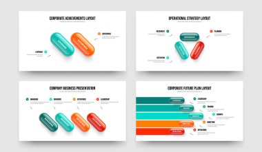Servis Brifingi 2345 Element Bilgi Kaydırma Yerleşimi Ayarları. Piyasa Sezgisi 2345 Adım Çerçeve Şablonu Vektör İllüstrasyon Paketi.