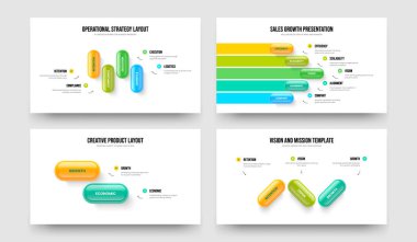 Dijital Analiz 4523 Element Diyagramı Sunum Şablonu Ayarlandı. Pazarlama Tahminleri 4-5-2-3 Seçenek Slayt Gösterisi Slayt Düzeni Vektör Resimleri Koleksiyonu.