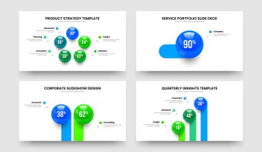 Yaratıcı Çözüm Beş Bir İki Üç Basamaklı Tanıtım Şablonu Vektör İllülasyon Paketi. Zarif Strateji 5123 Seçenek Slayt Gösterisi Tasarımı.