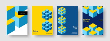 Geometrik Sancak Düzeni. Modern Poster Tasarımı. Soyut Broşür Şablonu. El ilanı. İş sunumu. Rapor verin. Geçmişi. Kitap kapağı. Haber bülteni. Broşür. Katalog. Dergi. El ilanı. Broşür