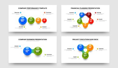 Yaratıcı Performans Dört Beş İki Üç Seçenek Bilgi Kaydırağı Tasarım Vektörü İllüstrasyon Koleksiyonu. Eğitim Brifingi 4523 Element Çizelgesi Sunum Şablonu Paketi.