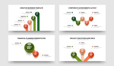 Asgari Hava Durumu 4523 Element Grafik Slayt Gösterisi Tasarım Seti. Renkli Görselleştirme Dört Beş İki Üç Adım Bilgiler Sunum Düzeni Vektör Resimleme Koleksiyonu.